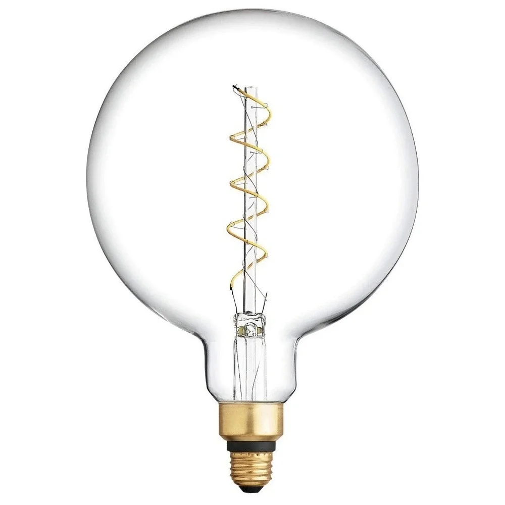 GE Vintage LED 40-Watt EQ G63 Warm White Dimmable Globe Light Bulb Large